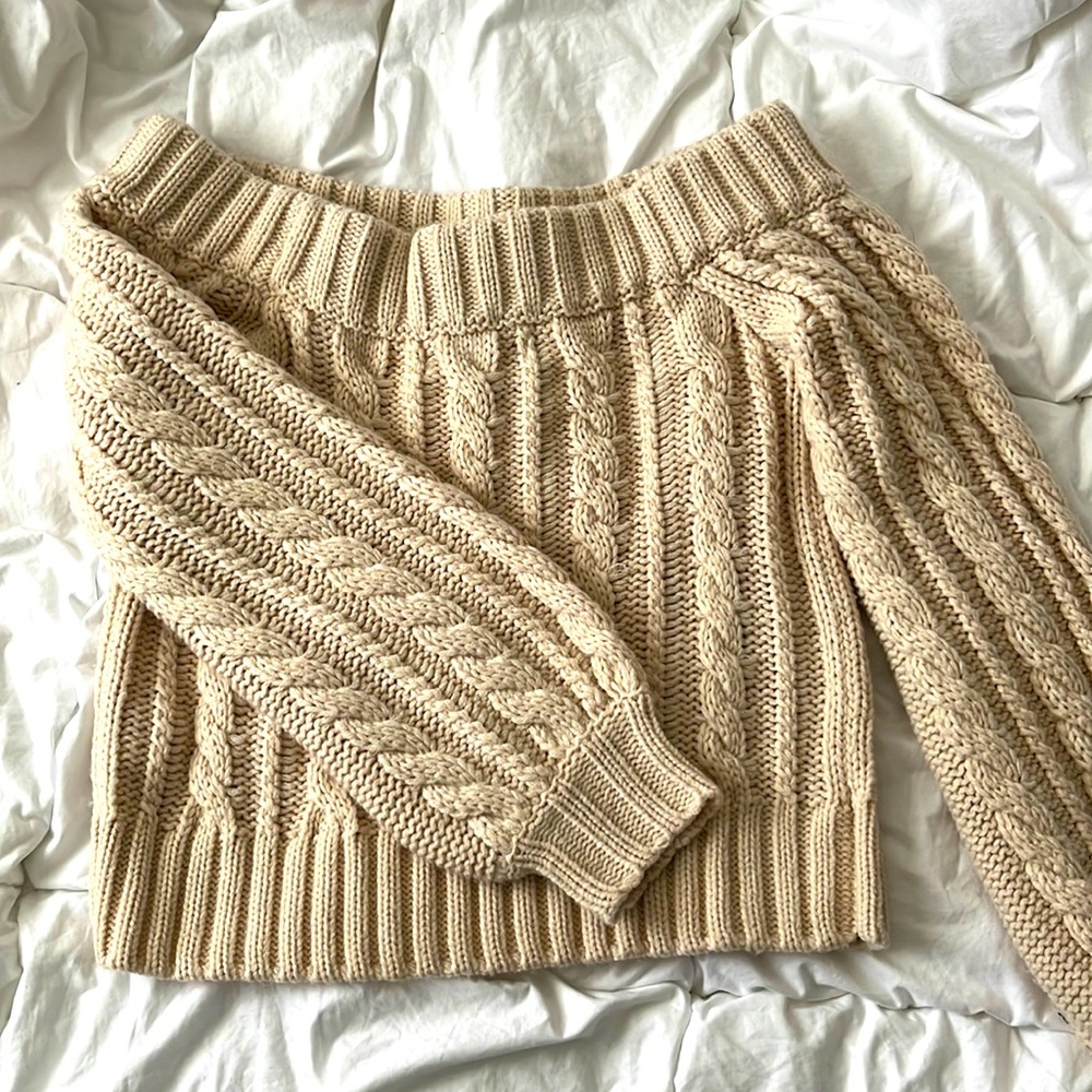 Off the shoulder sweater